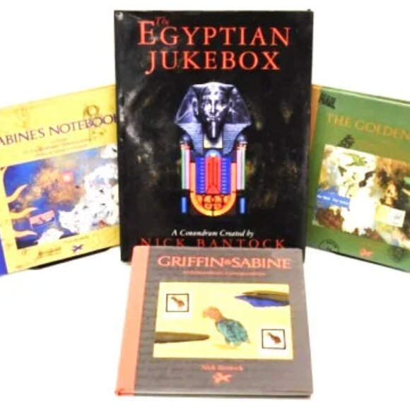 4 SIGNED Nick Bantock Books EGYPTIAN Jukebox Griffen Sabine Notebook - Picture 1 of 10